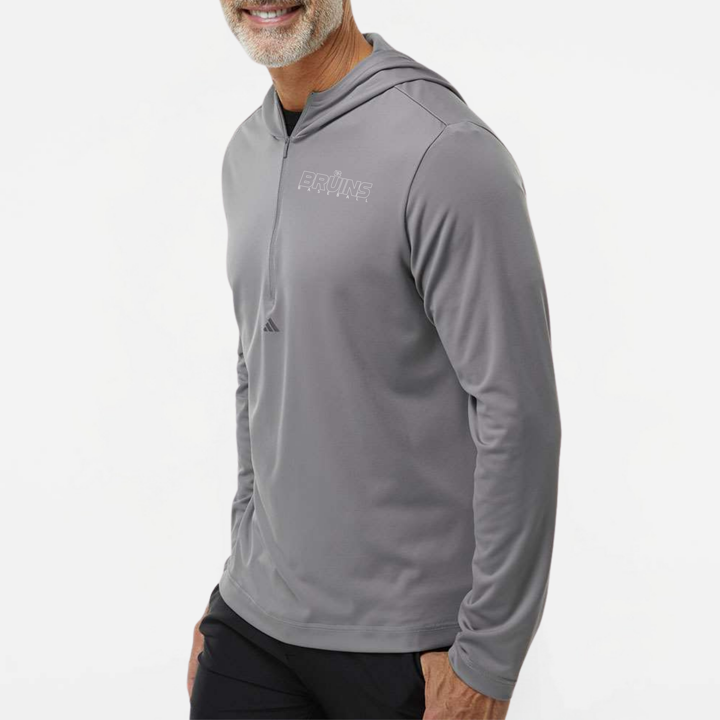 BRUINS: Lightweight Hooded Quarter-Zip Pullover