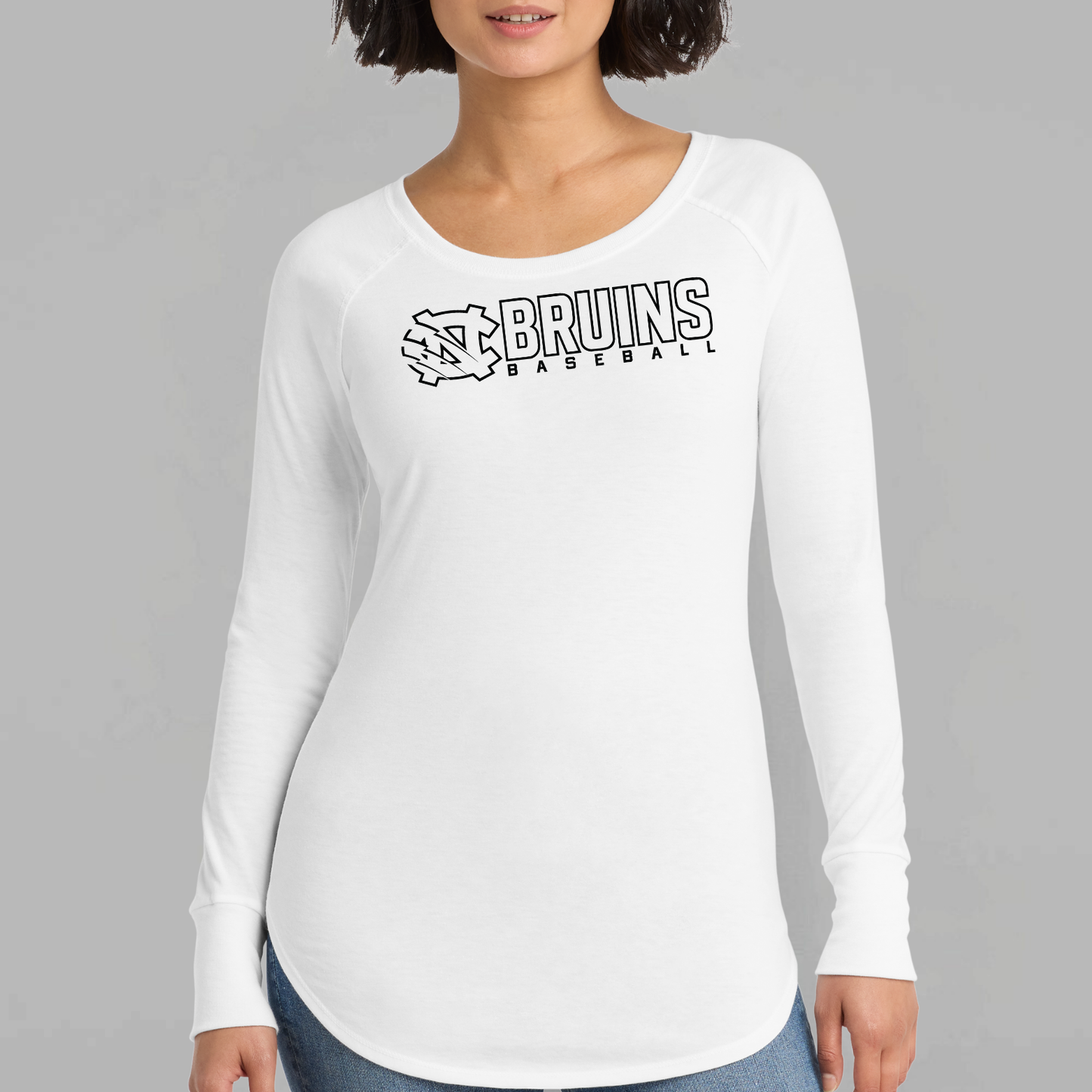 BRUINS: Women's Triblend Long Sleeve Tunic T-Shirt