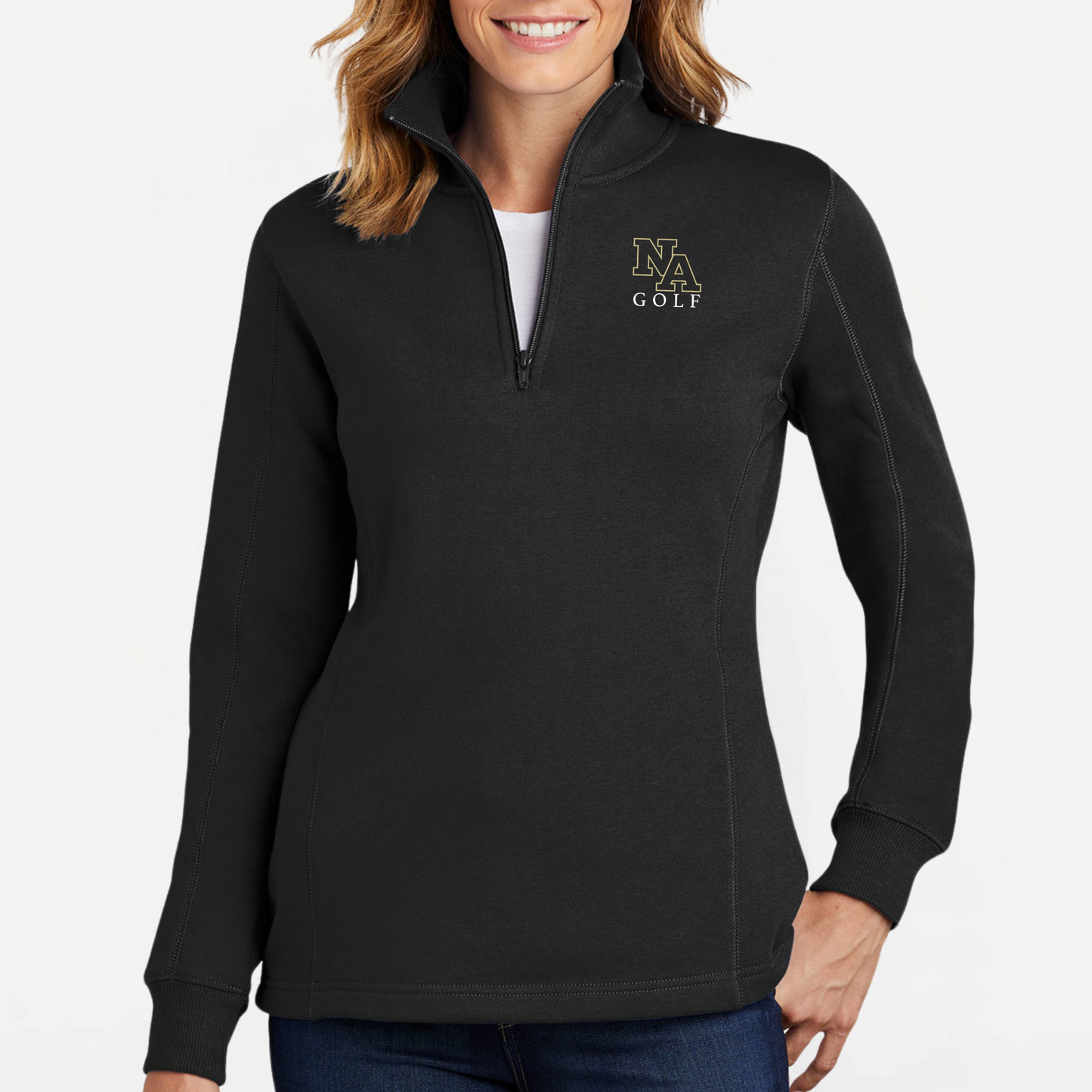 NAGolf: Embroidered, Women's Quarter-Zip Sweatshirt