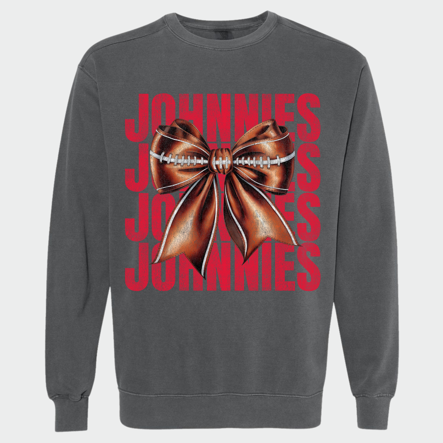 JYAA: Johnnies Football Bow *distressed* Sweatshirt