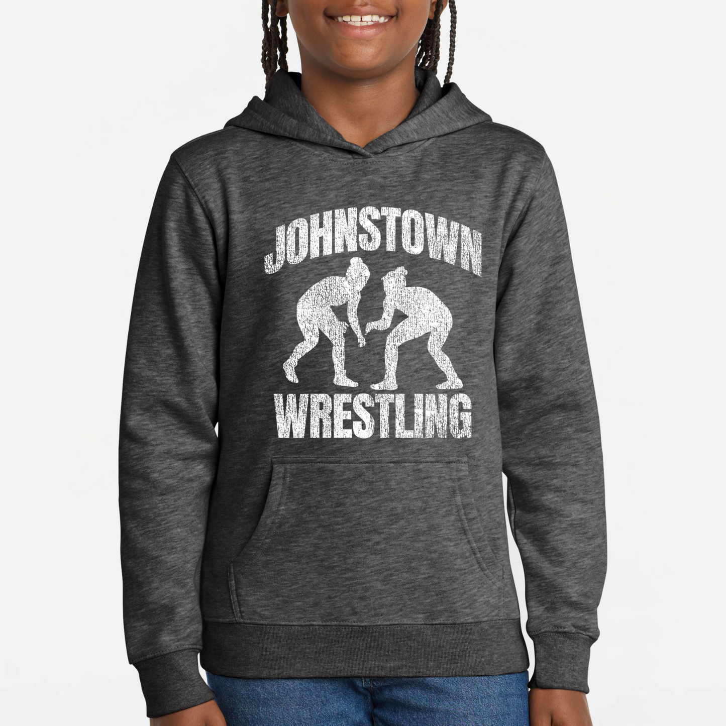 JYAA: Johnstown Wrestling *distressed graphic* Hooded Sweatshirt