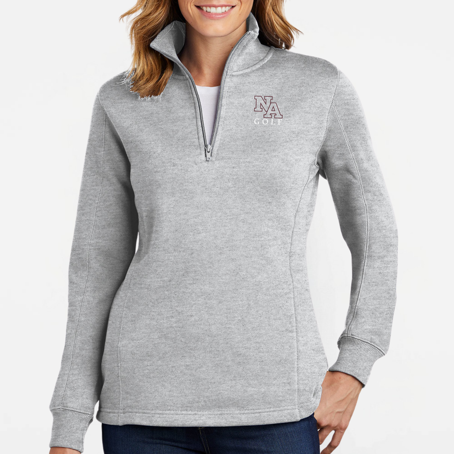 NAGolf: Embroidered, Women's Quarter-Zip Sweatshirt