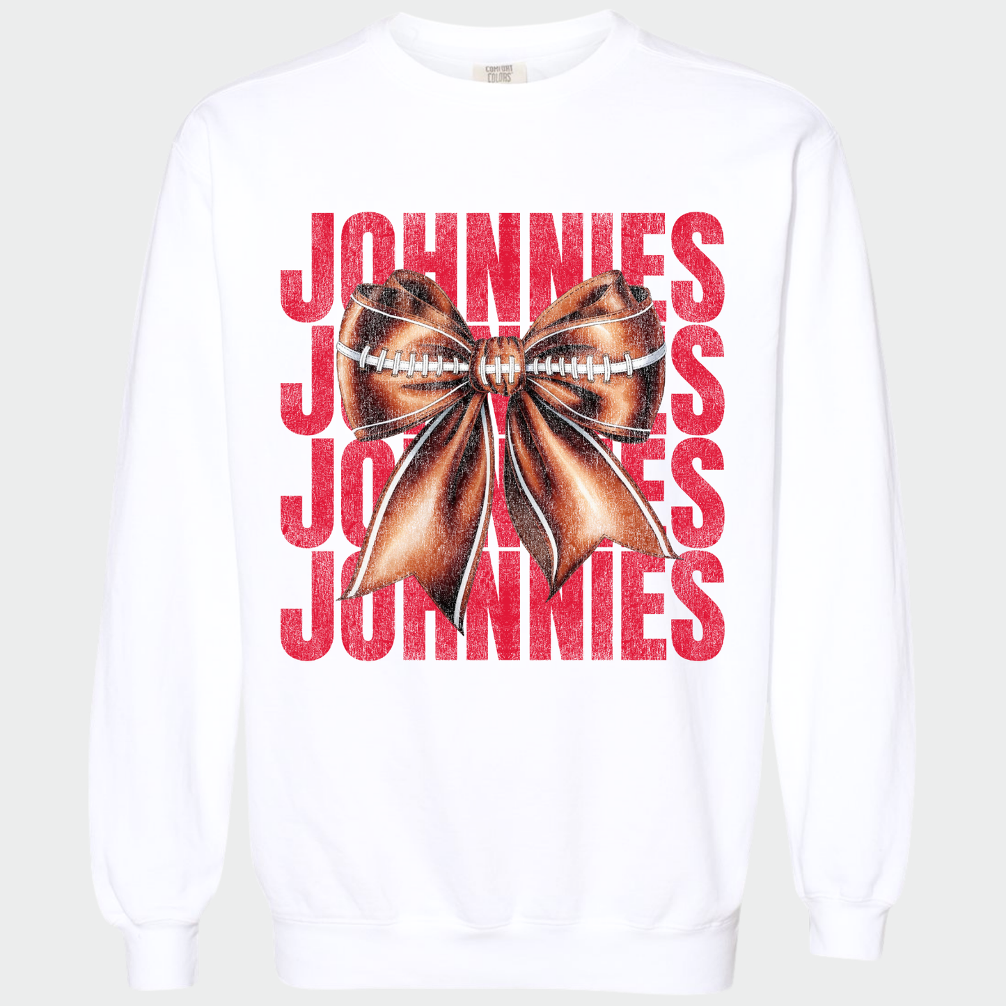 JYAA: Johnnies Football Bow *distressed* Sweatshirt