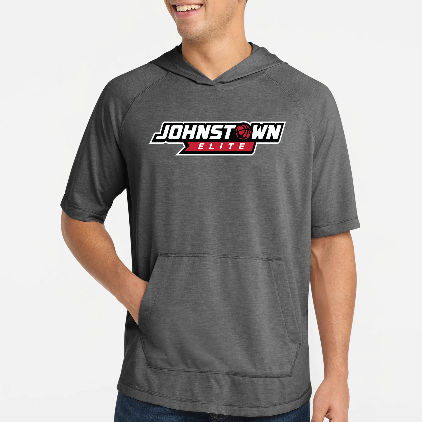 JEB: Johnstown Elite Basketball Short Sleeve, Hooded Triblend Tech T-Shirt