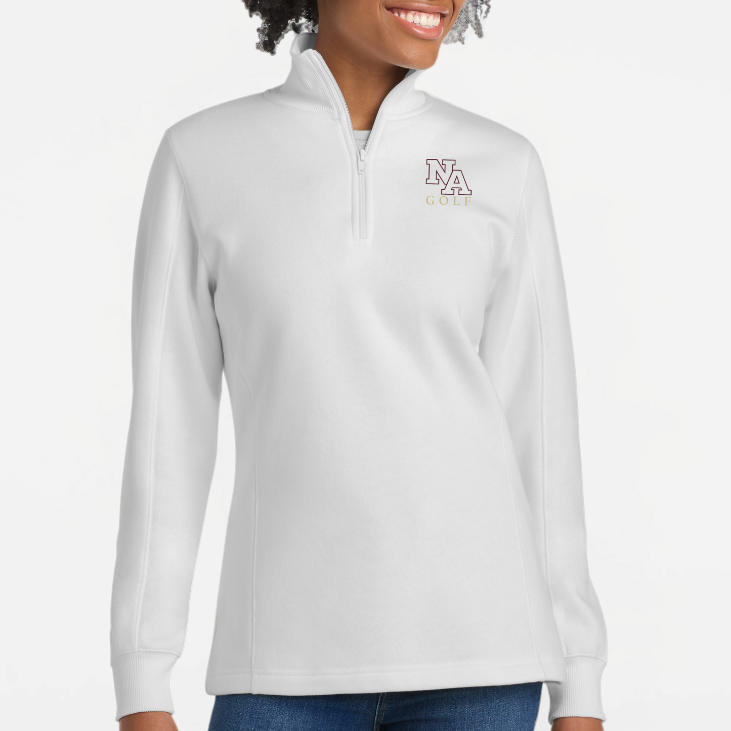 NAGolf: Embroidered, Women's Quarter-Zip Sweatshirt
