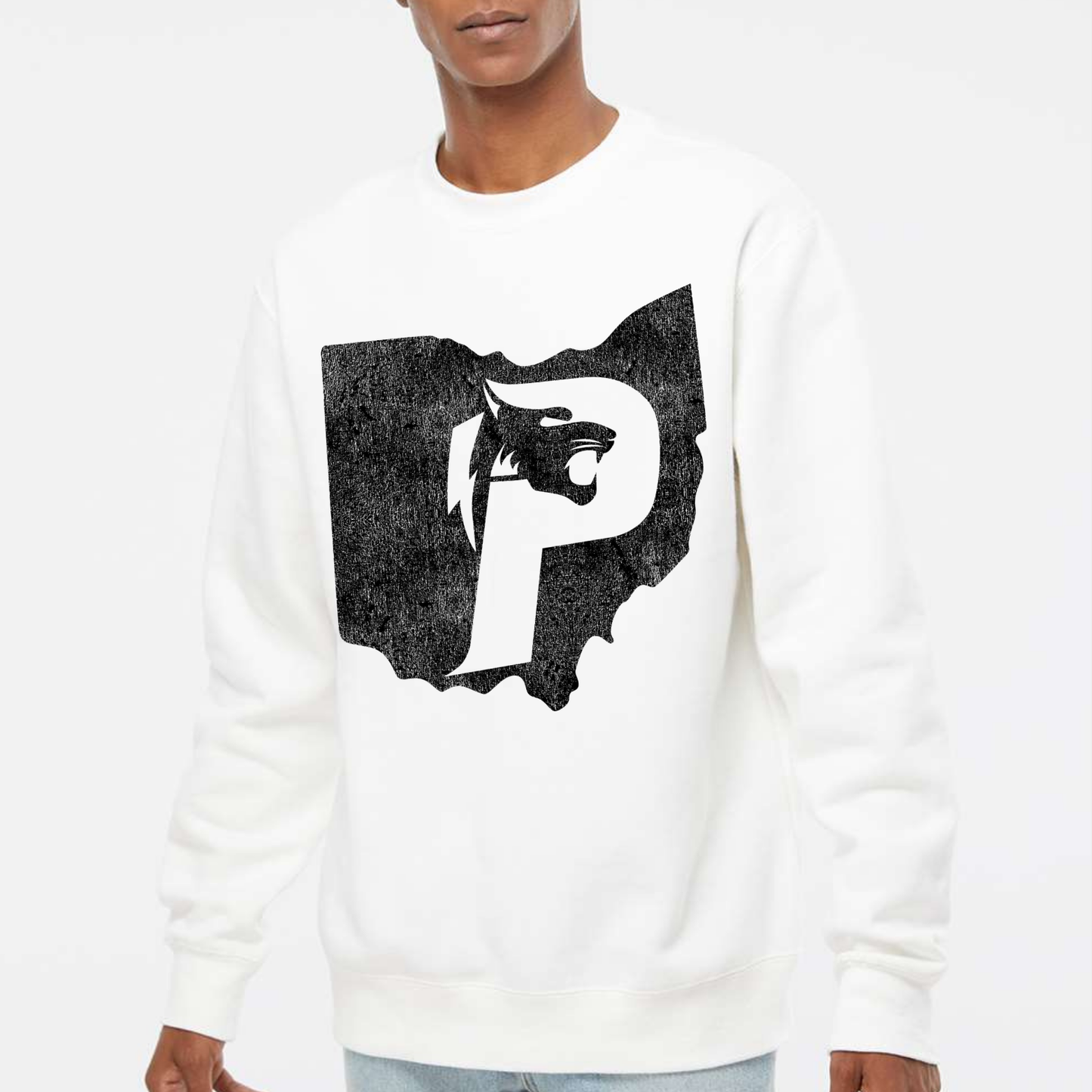 Pick Preds: Distressed Logo Crew Sweatshirt