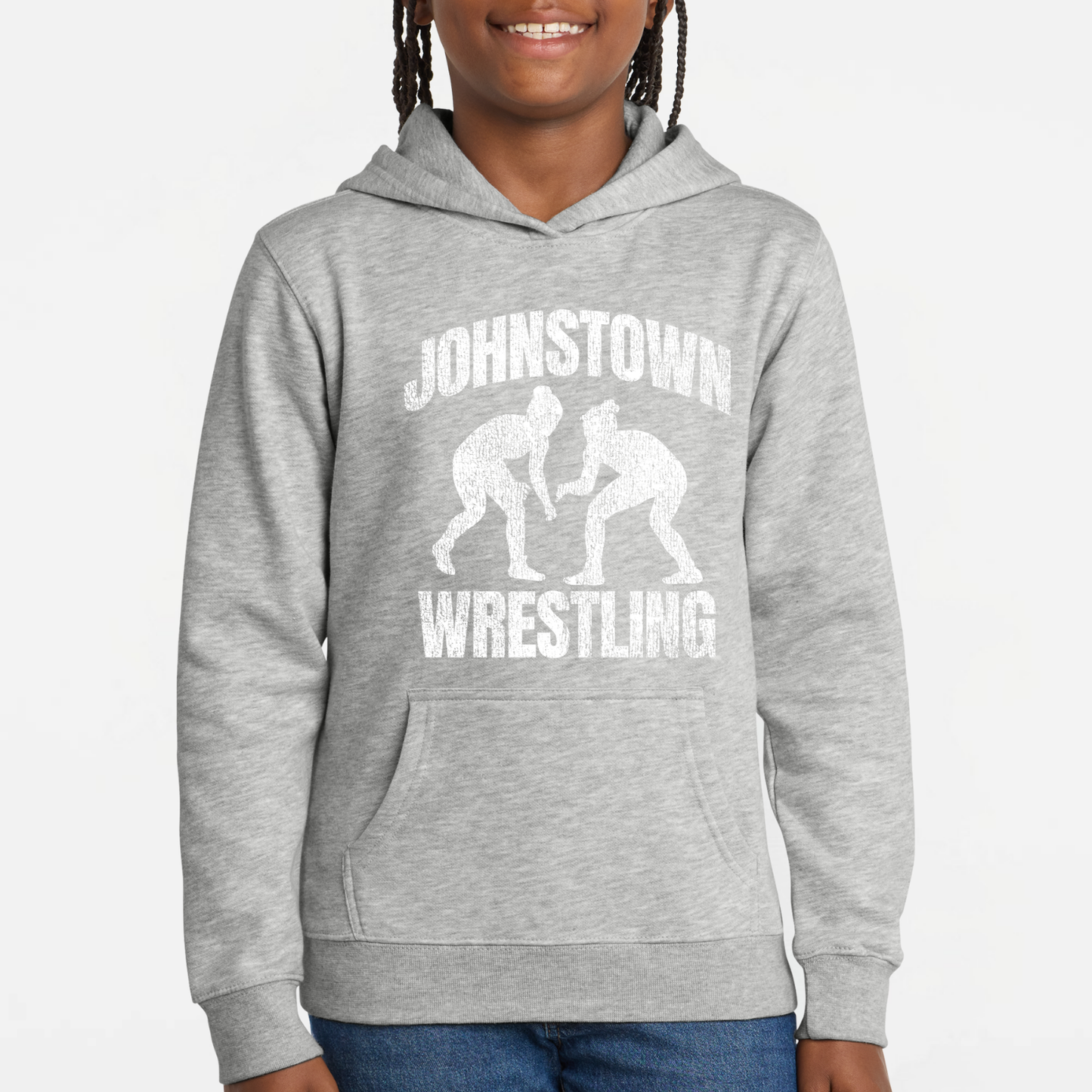 JYAA: Johnstown Wrestling *distressed graphic* Hooded Sweatshirt