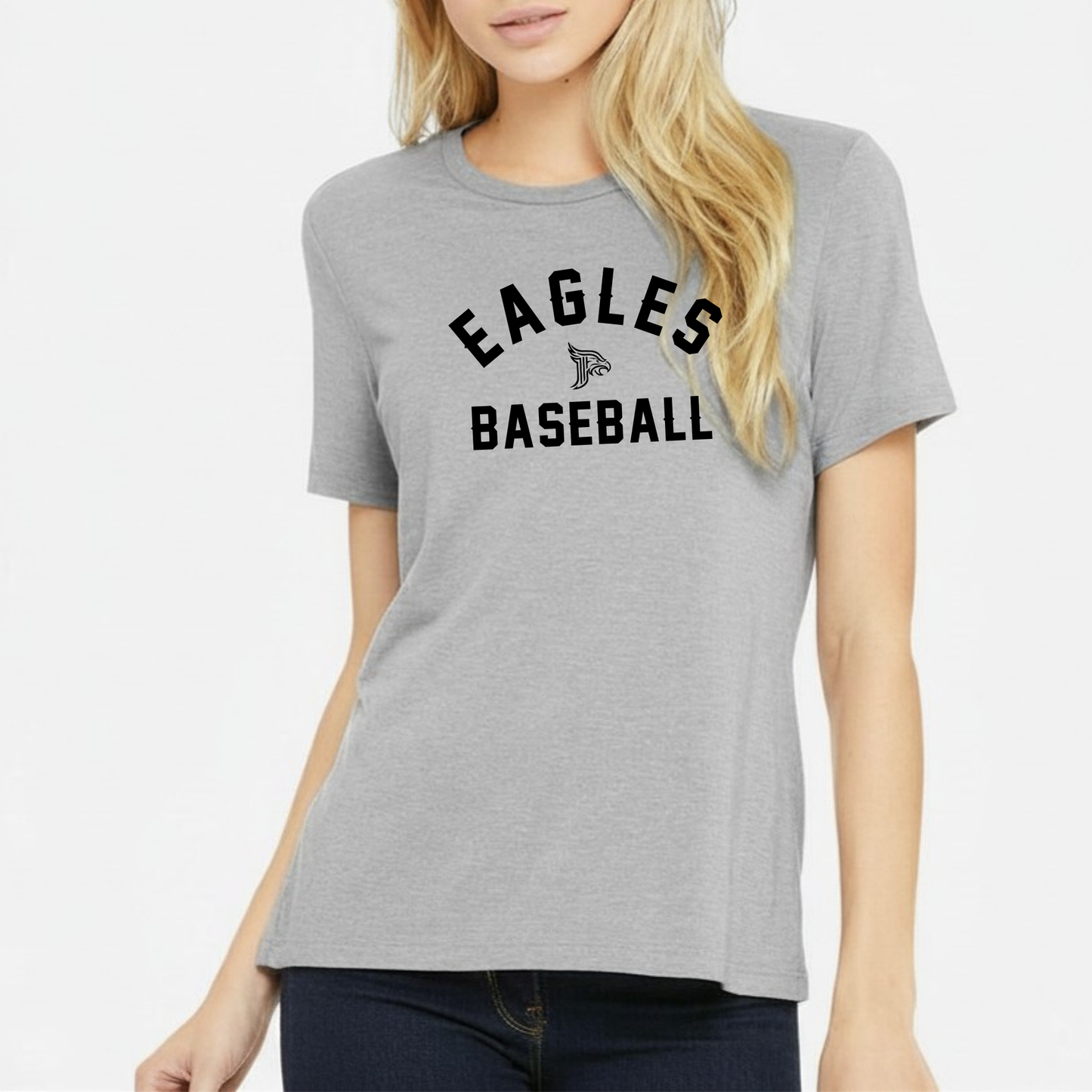 Powell Eagles: Baseball Arch Women's Triblend Tee