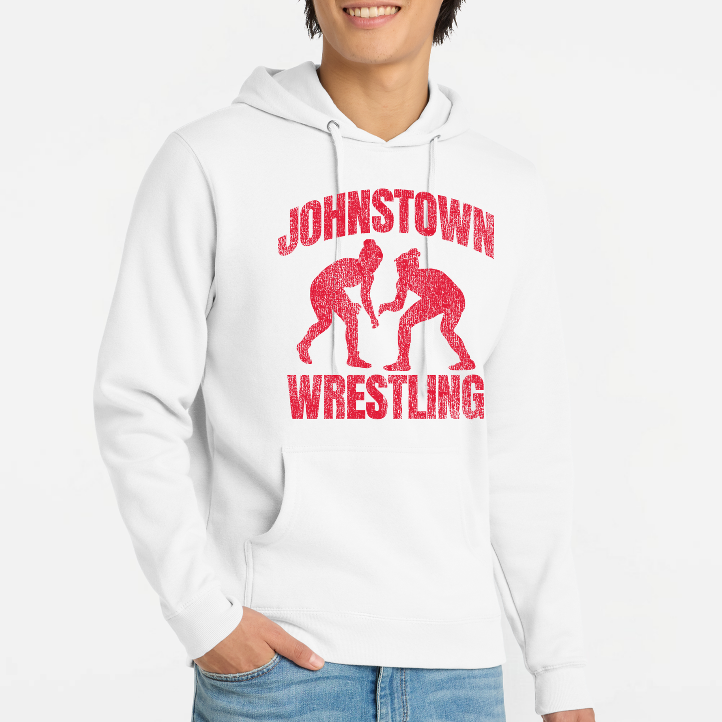 JYAA: Johnstown Wrestling *distressed graphic* Hooded Sweatshirt
