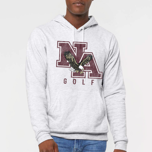 NAGOLF:  *Distressed Print* Sponge Fleece Hooded Sweatshirt