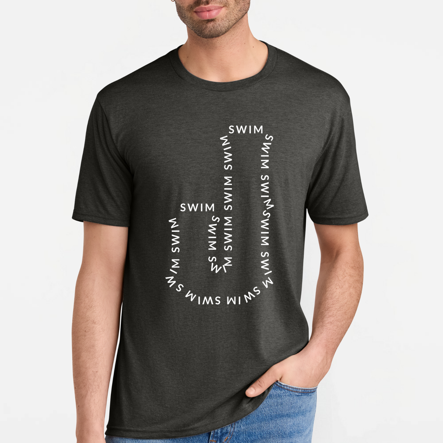 JS: Johnstown Swim Outline Blended T-Shirt