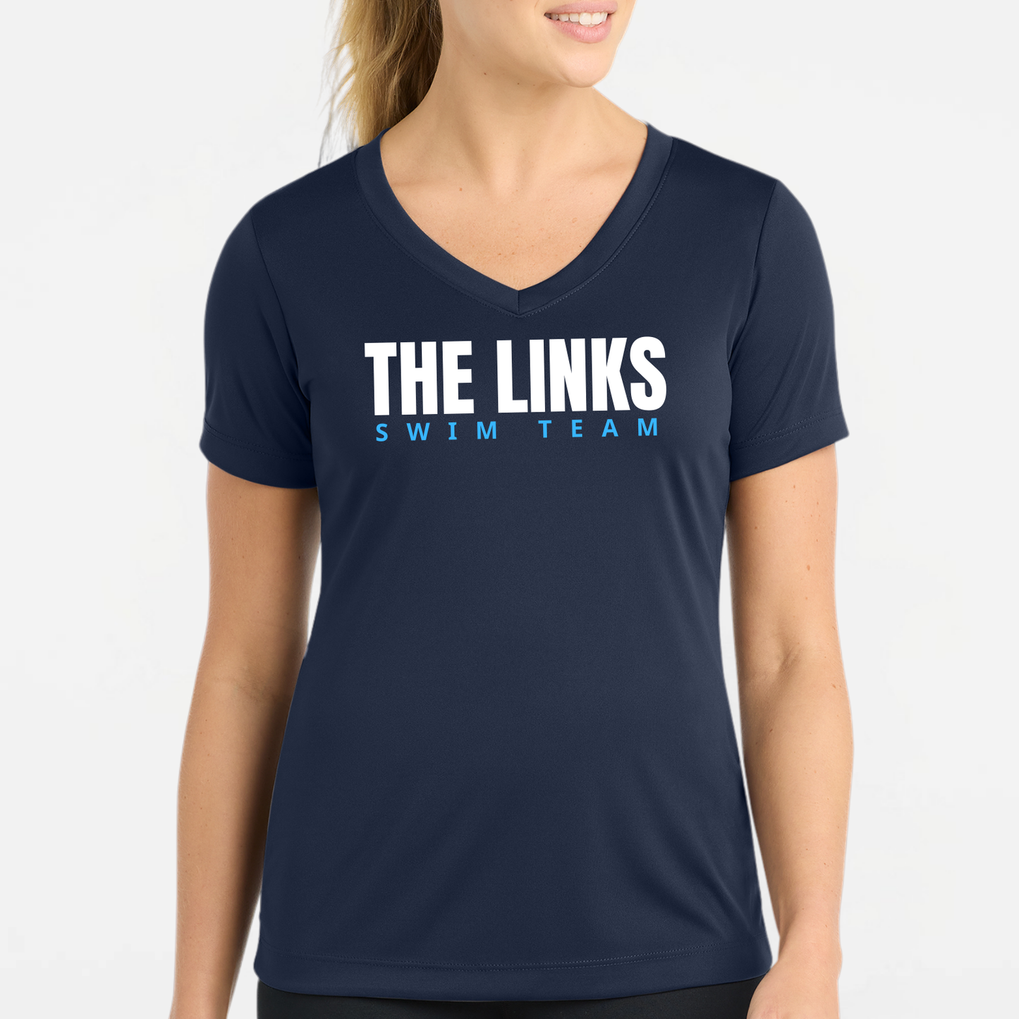 LINKSWIM: Women's V-Neck Tech T-Shirt