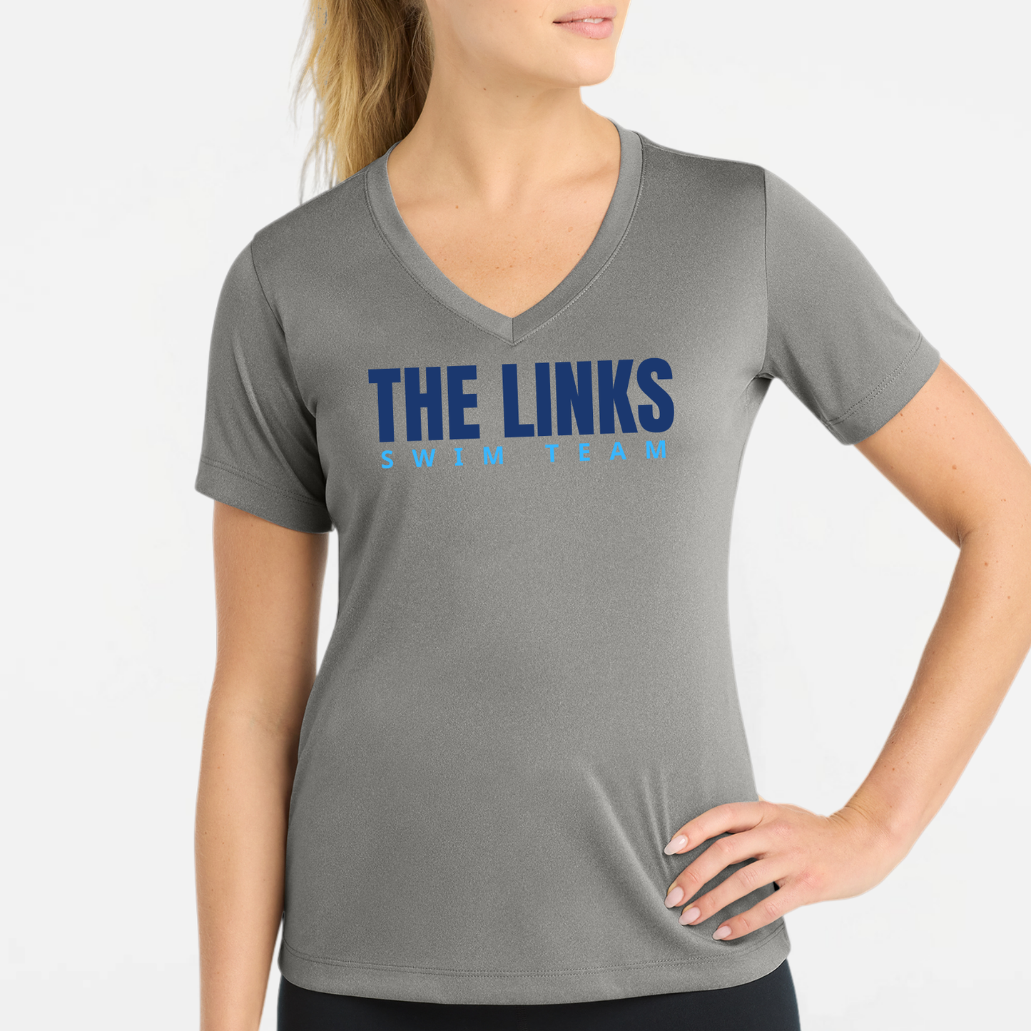 LINKSWIM: Women's V-Neck Tech T-Shirt