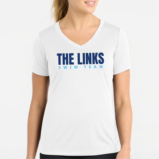 LINKSWIM: Women's V-Neck Tech T-Shirt