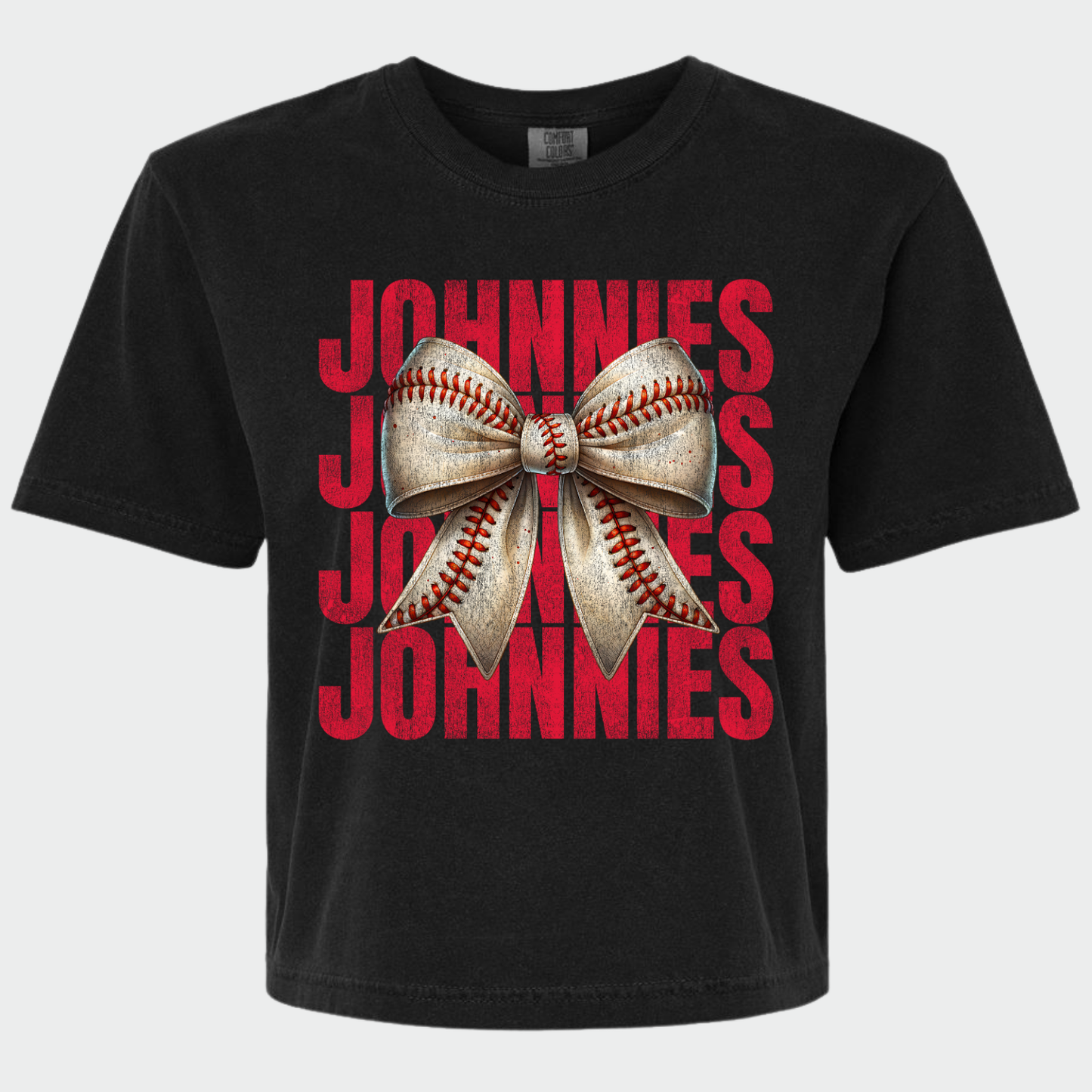 JYAA: Johnnies Baseball Bow *distressed* Women's T-Shirt