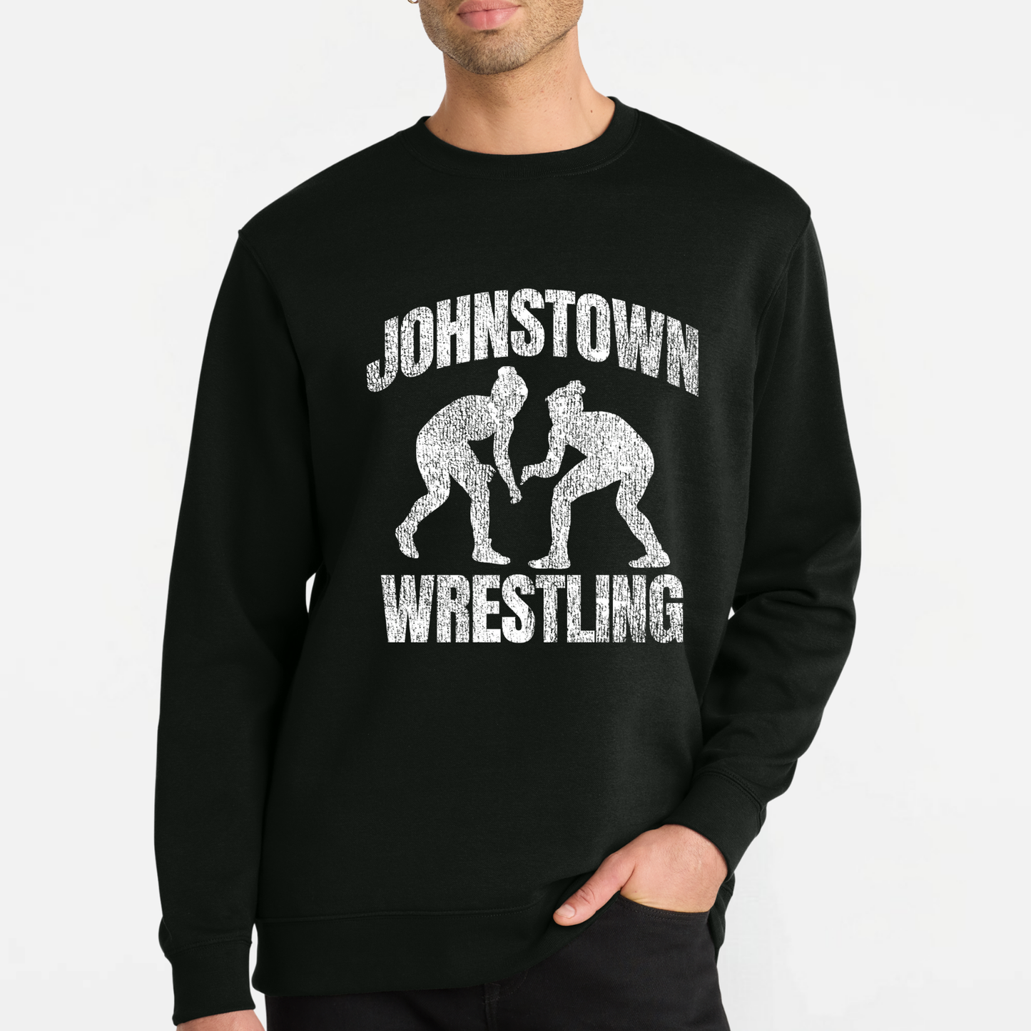 JYAA: Johnstown Wrestling *distressed graphic* Crew Sweatshirt