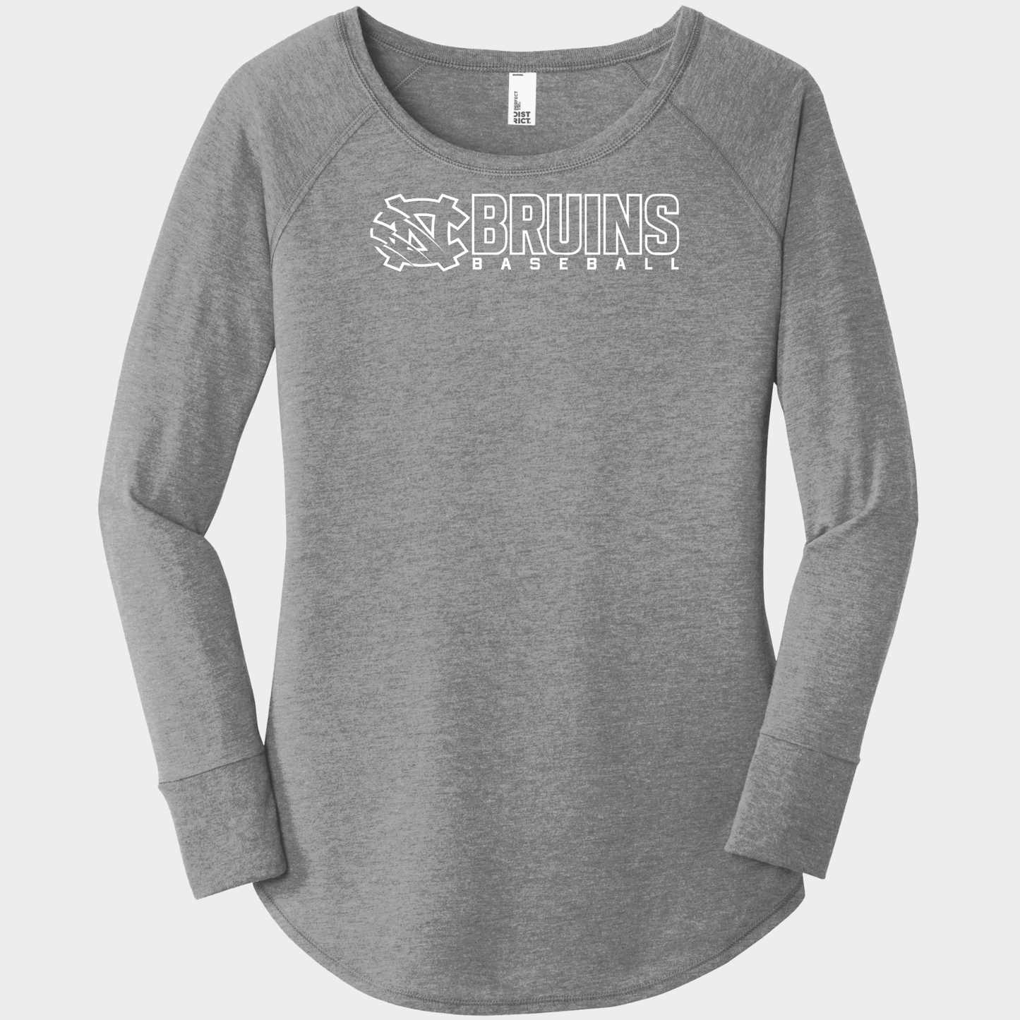 BRUINS: Women's Triblend Long Sleeve Tunic T-Shirt