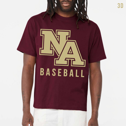 NA Baseball: 3D Printed 6oz Heavyweight T-Shirt