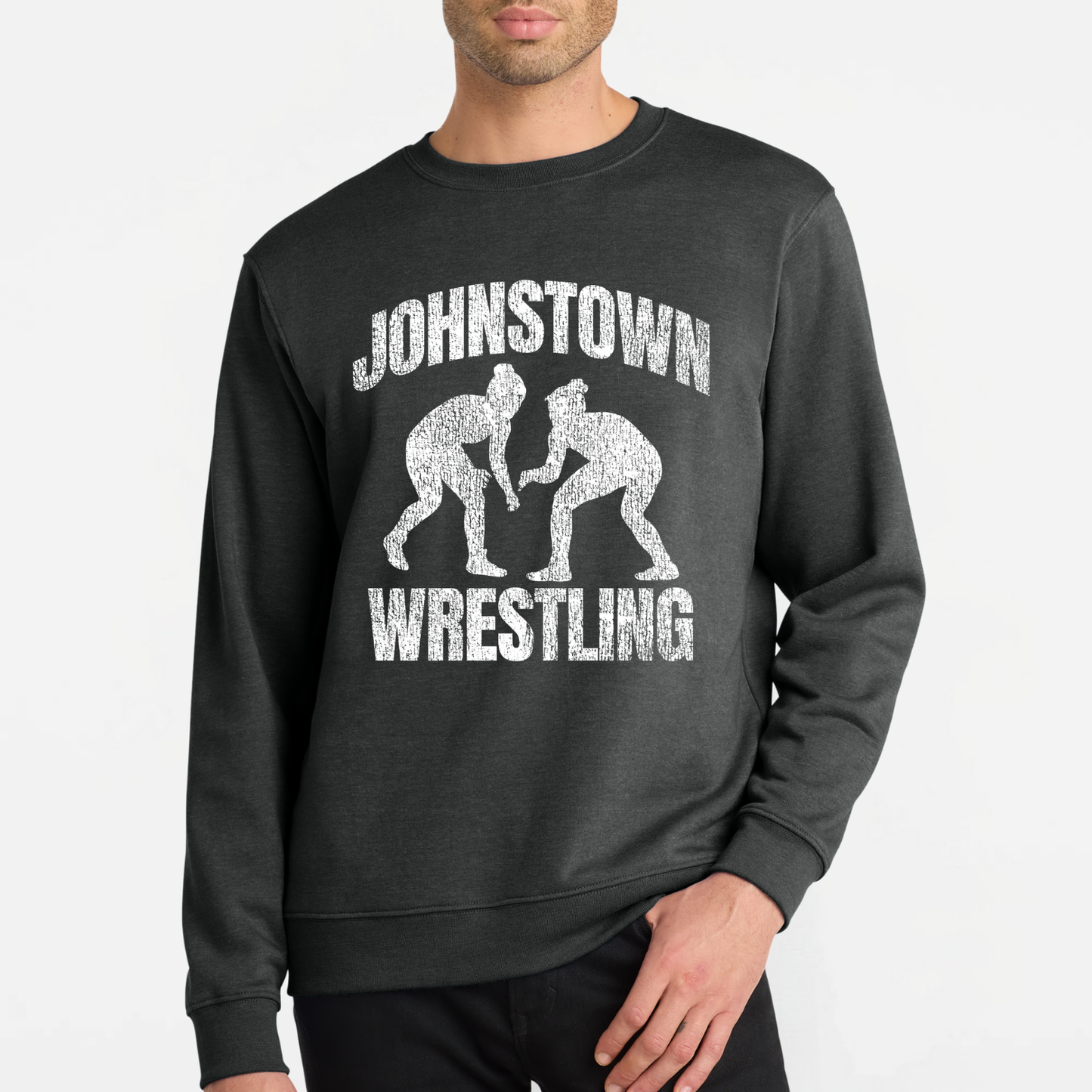 JYAA: Johnstown Wrestling *distressed graphic* Crew Sweatshirt