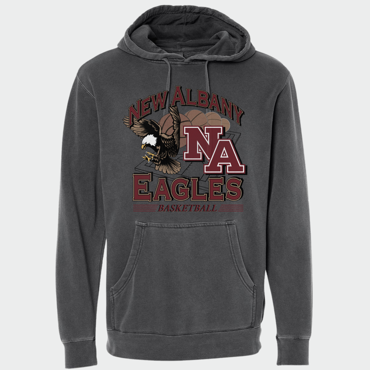 NAGTB: New Albany Basketball Vintage Graphic Hooded Sweatshirt