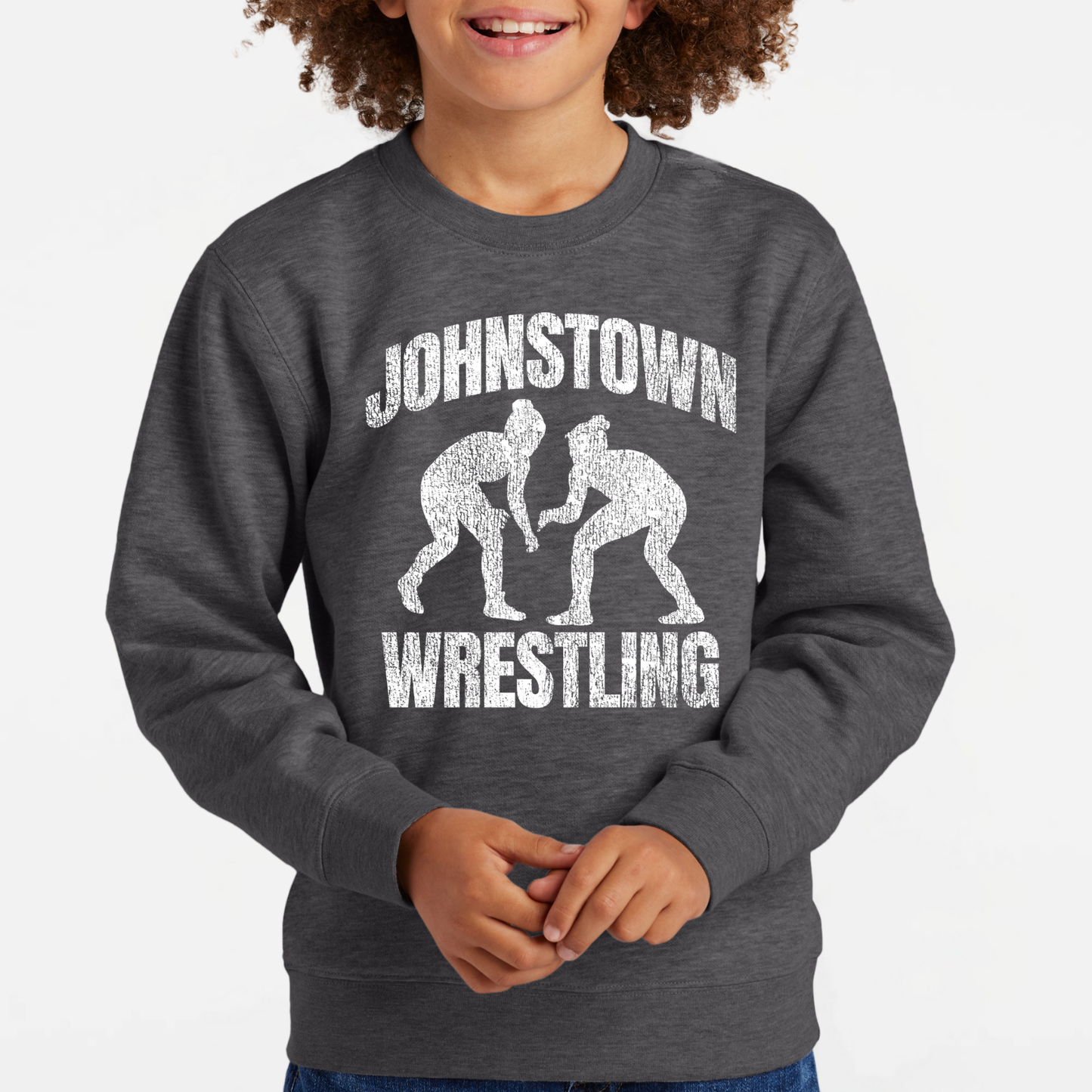 JYAA: Johnstown Wrestling *distressed graphic* Crew Sweatshirt