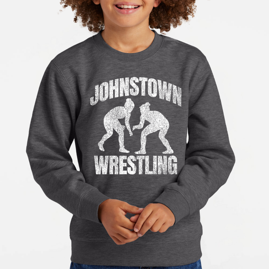 JYAA: Johnstown Wrestling *distressed graphic* Crew Sweatshirt