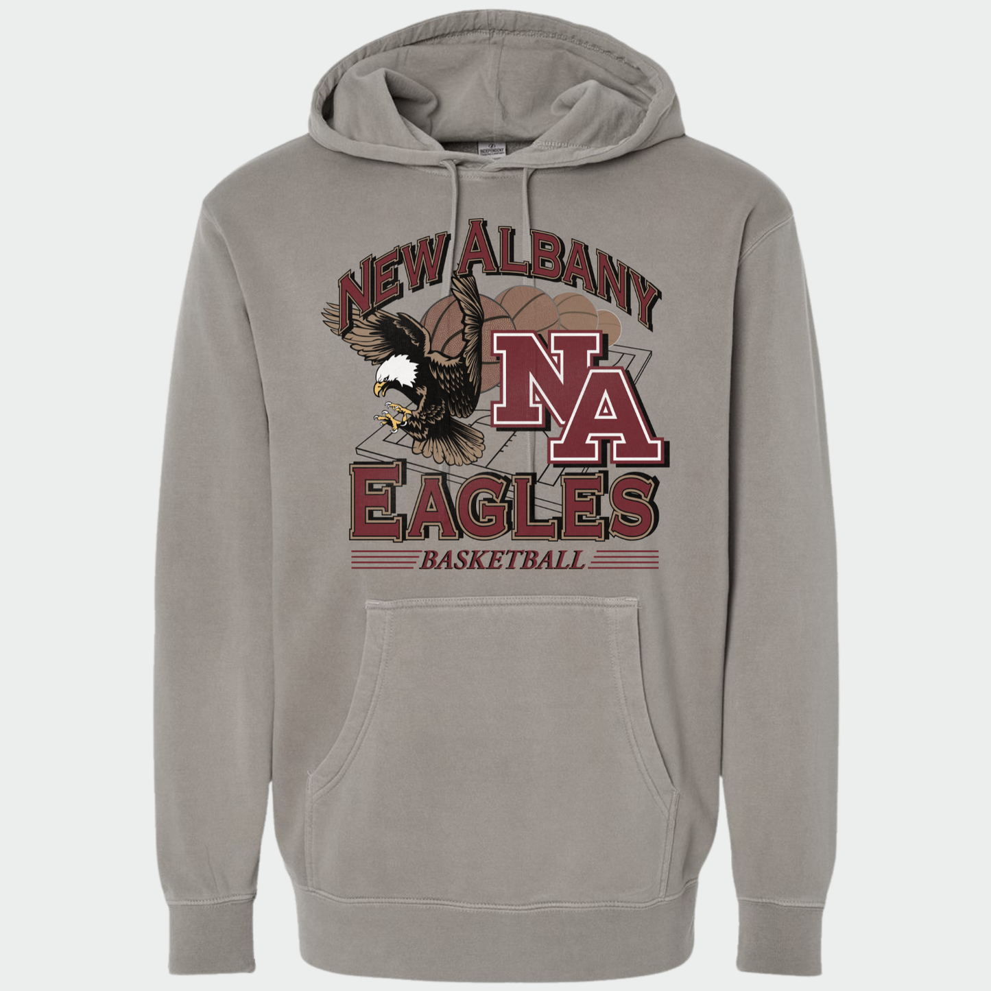 NAGTB: New Albany Basketball Vintage Graphic Hooded Sweatshirt