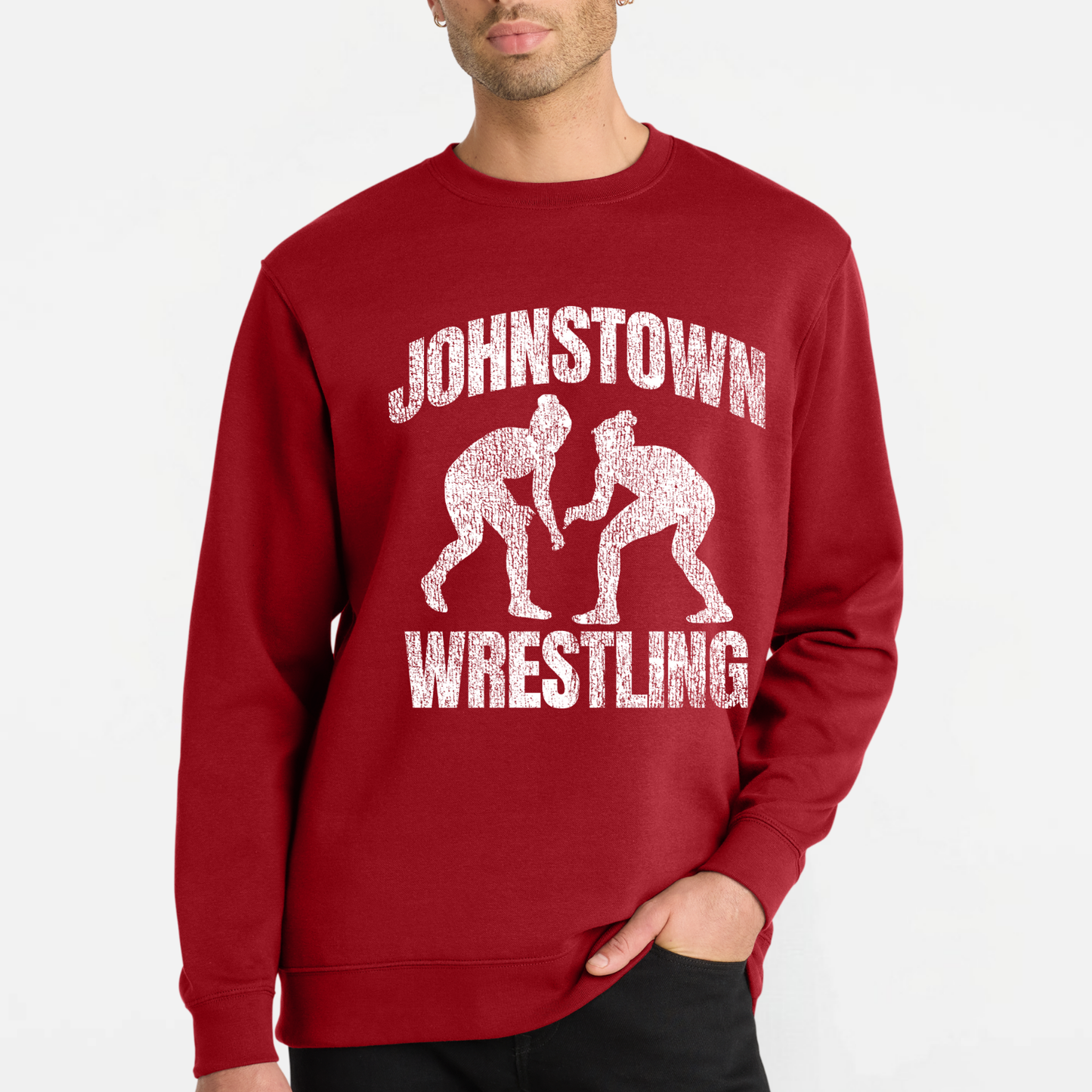 JYAA: Johnstown Wrestling *distressed graphic* Crew Sweatshirt
