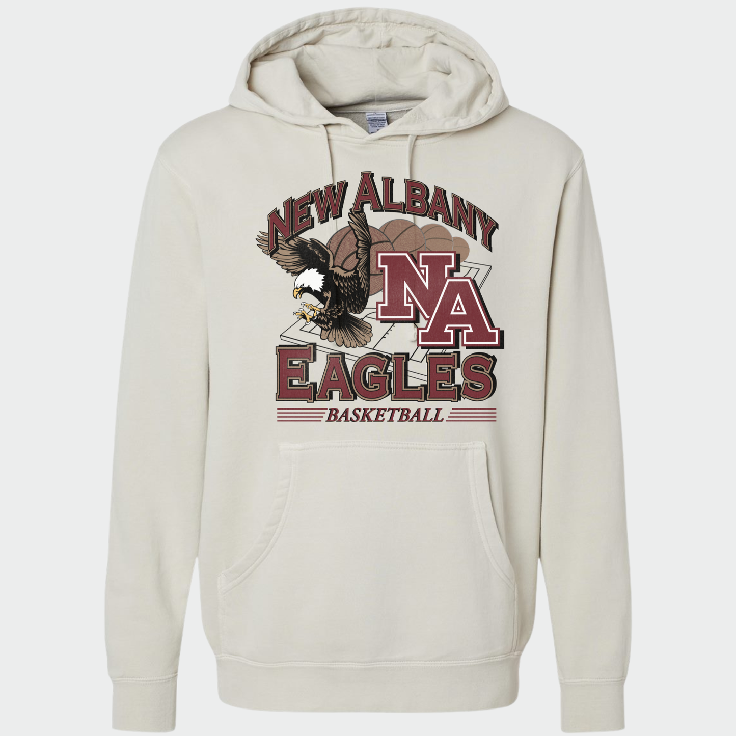 NAGTB: New Albany Basketball Vintage Graphic Hooded Sweatshirt