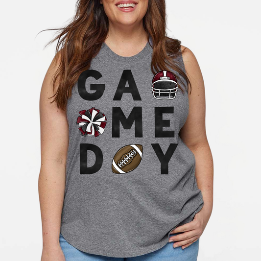 NAYCHEER: Football Game Day Women's & Girls Muscle Tank Top