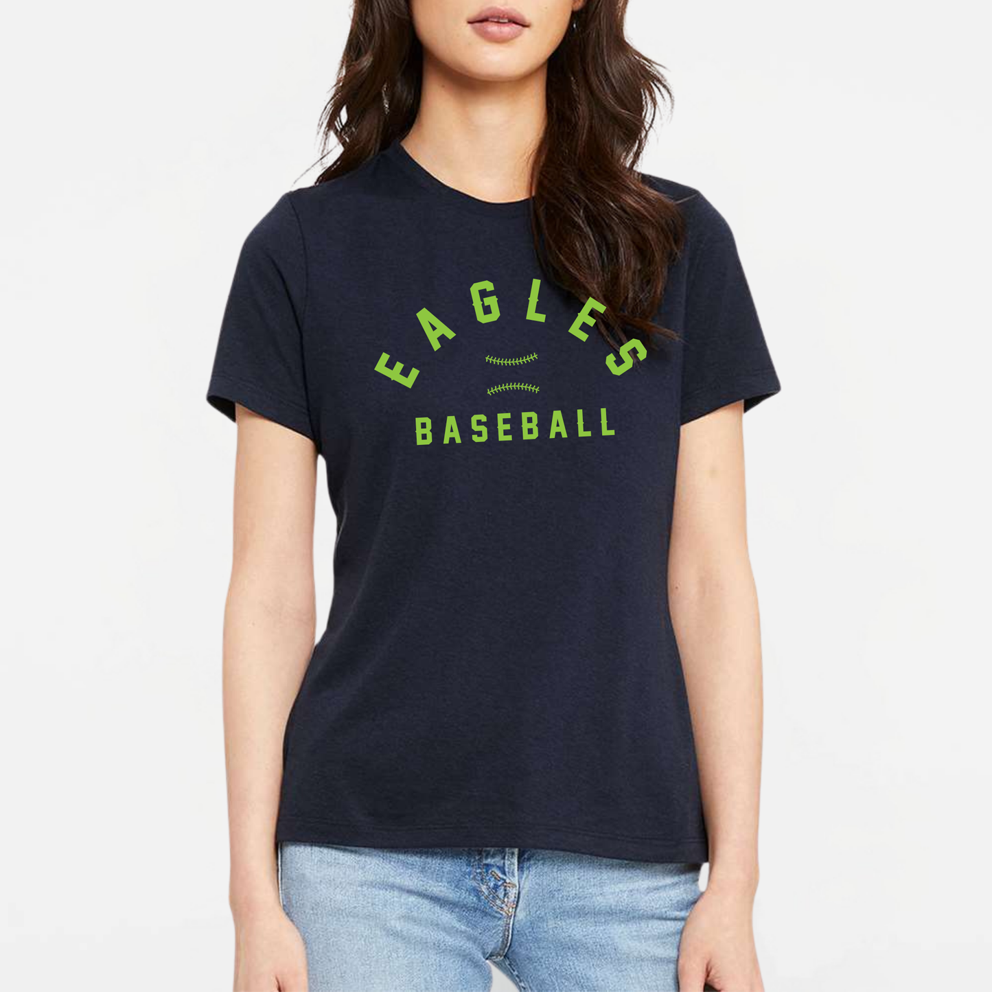 Powell Eagles: Stitched Baseball Women's Triblend Tee