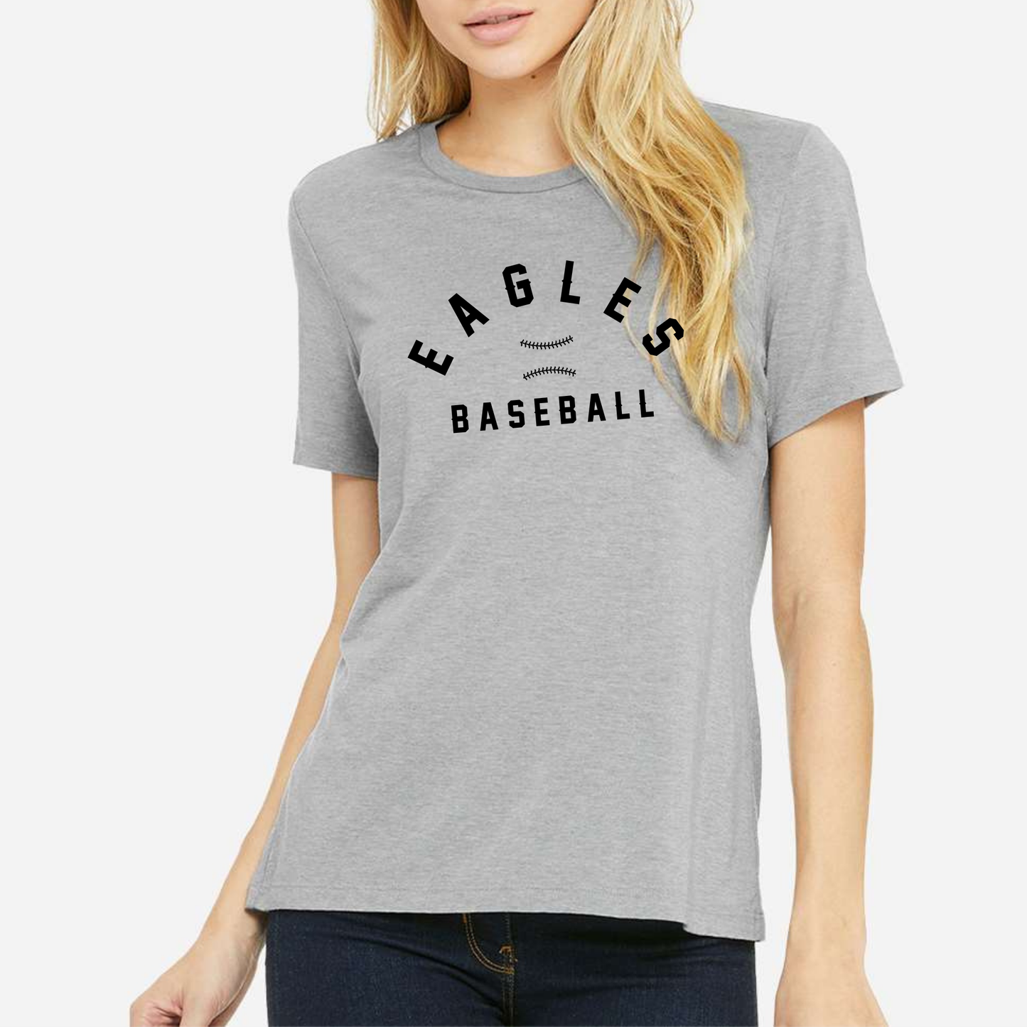 Powell Eagles: Stitched Baseball Women's Triblend Tee