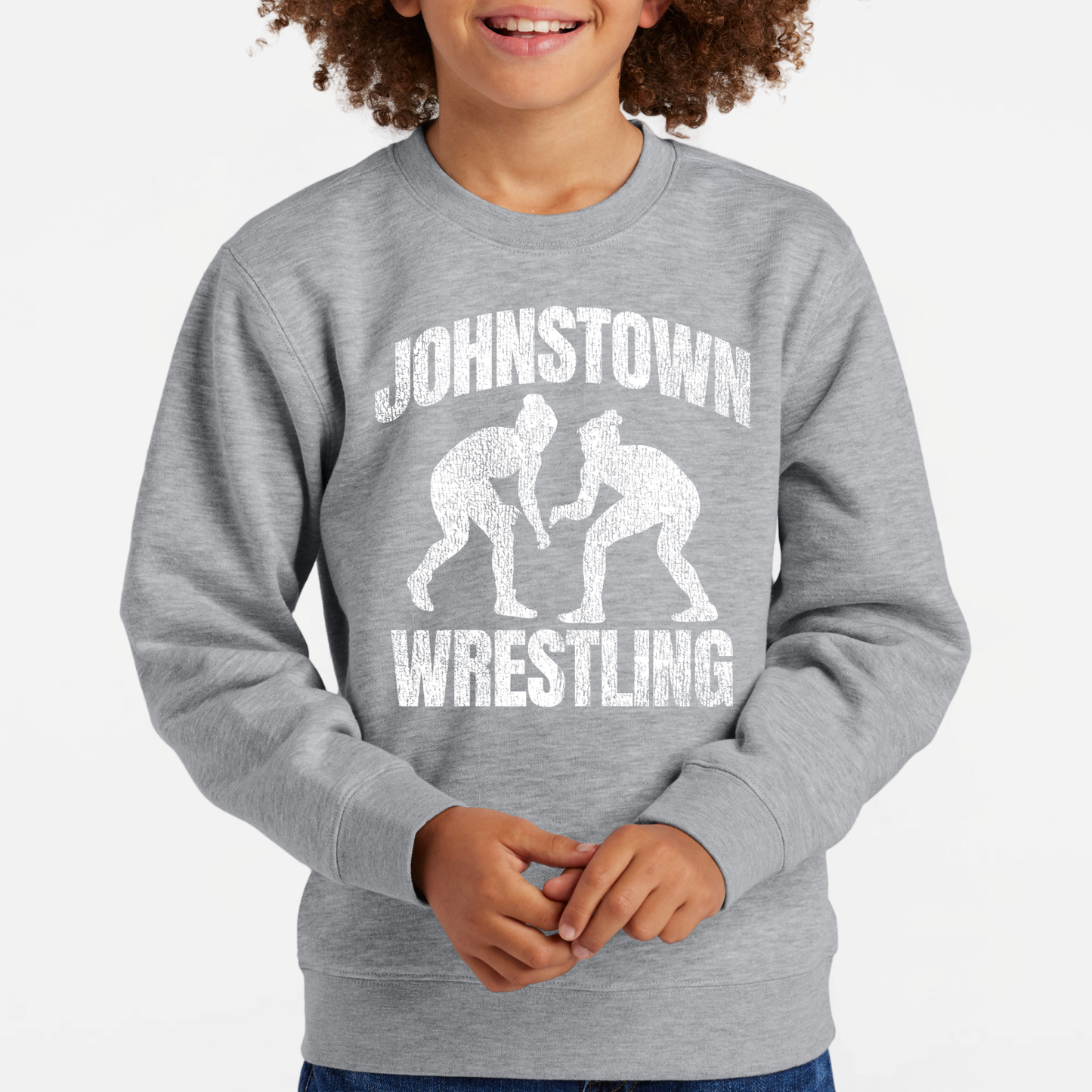 JYAA: Johnstown Wrestling *distressed graphic* Crew Sweatshirt