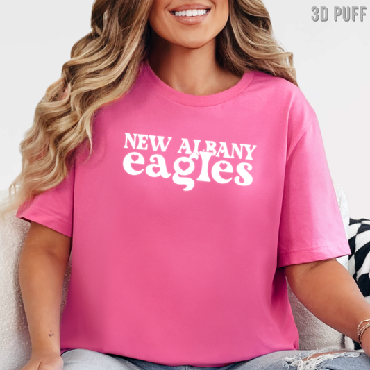 NAPTO: Match your Doll New Albany Eagles *Puff Print* Triblend T-Shirt