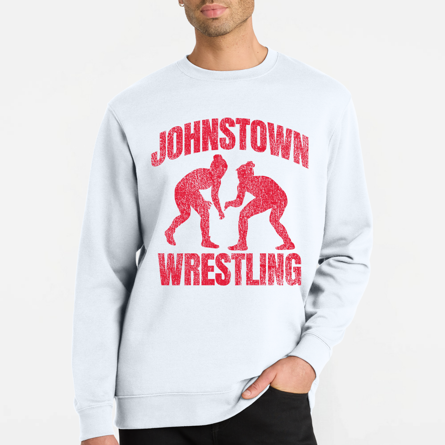 JYAA: Johnstown Wrestling *distressed graphic* Crew Sweatshirt