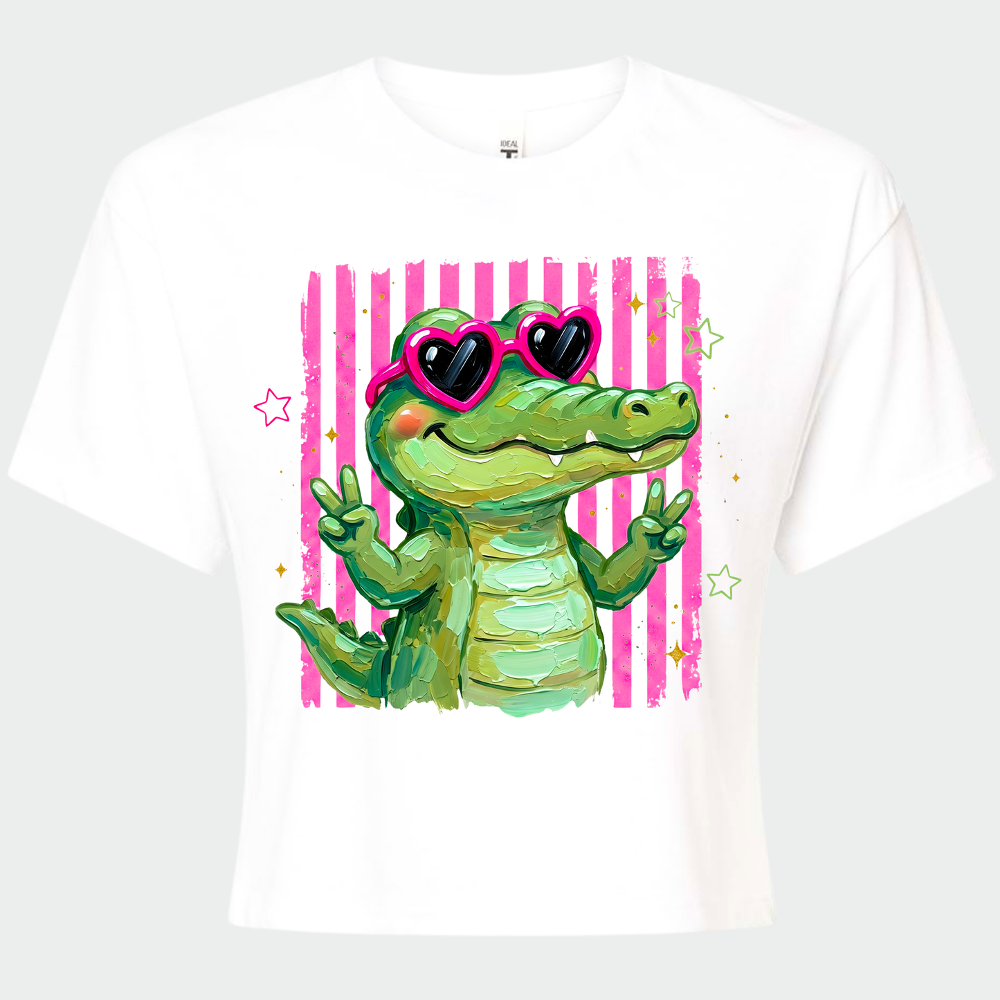PTAC: Painted Gator Women's Crop Tee