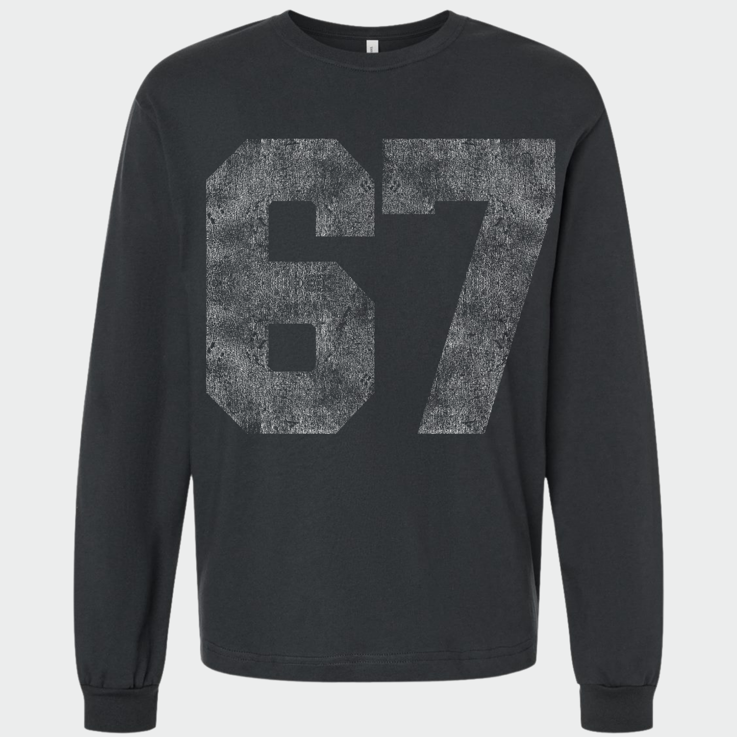 Lucky Number *distressed graphic* 6oz Heavyweight Long Sleeve T-Shirt