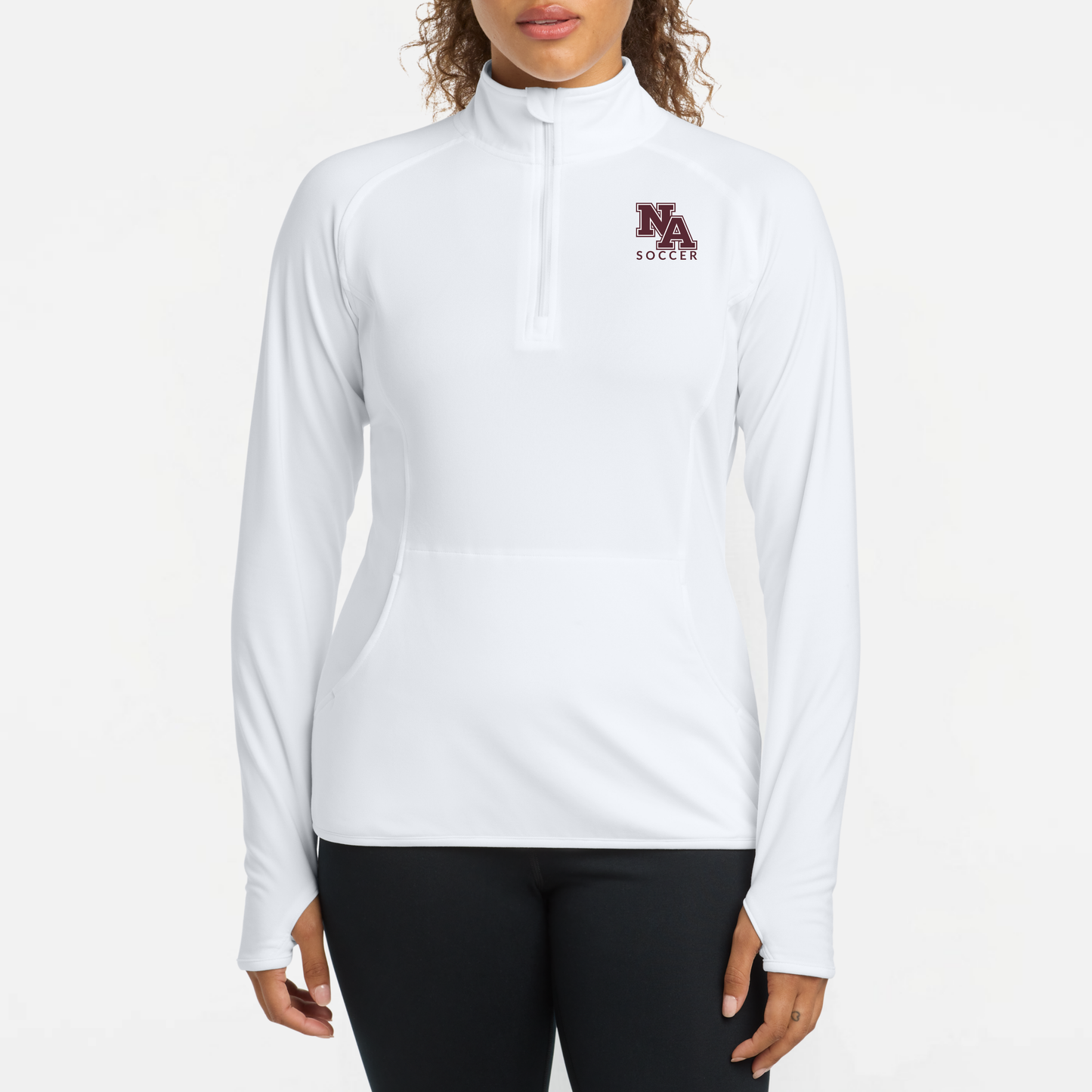 NAGS: NA Soccer, Embroidered, Women's Stretch Quarter-Zip