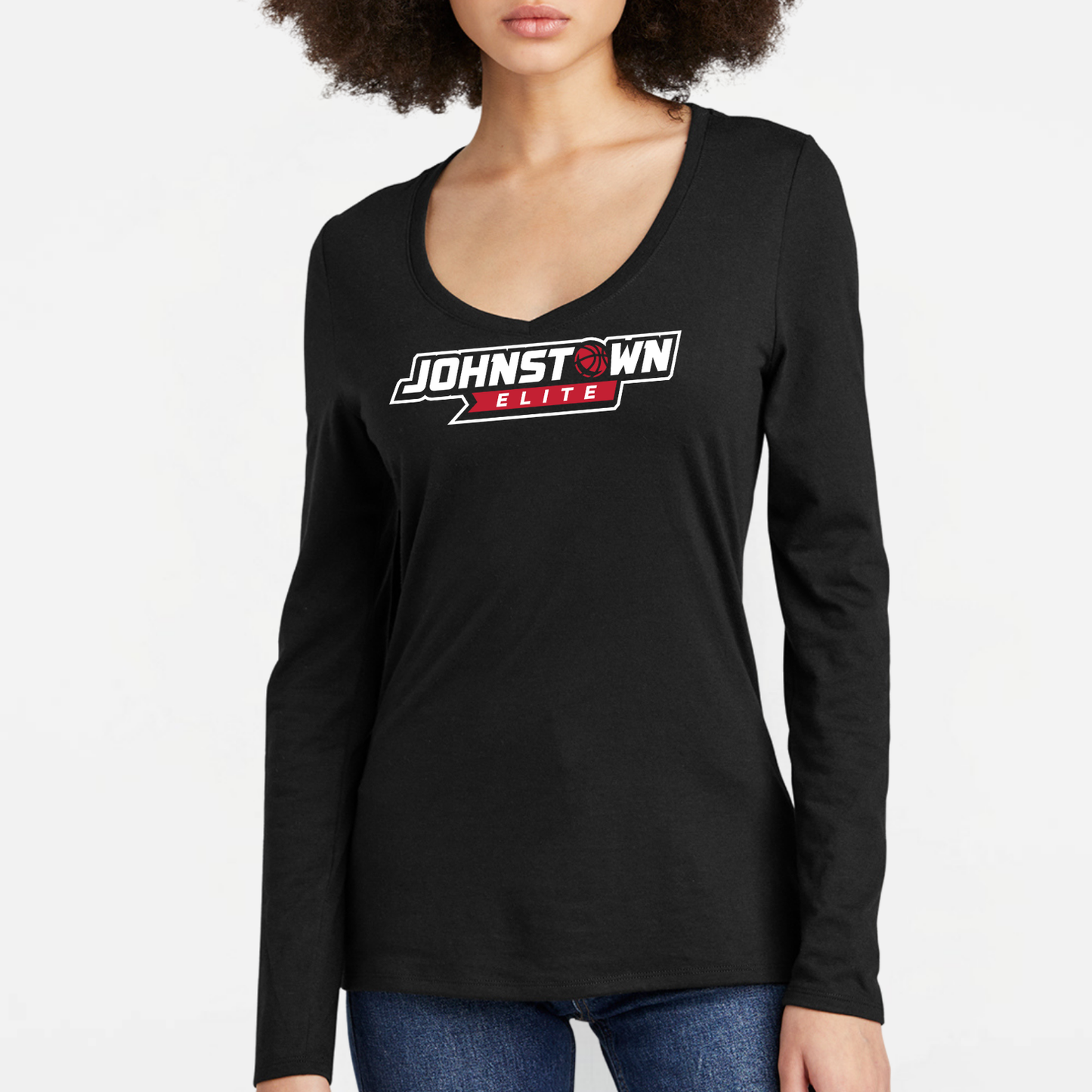 JEB: Johnstown Elite Basketball Women's Triblend V-Neck Long Sleeve T-Shirt