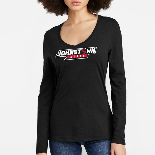 JEB: Johnstown Elite Basketball Women's Triblend V-Neck Long Sleeve T-Shirt