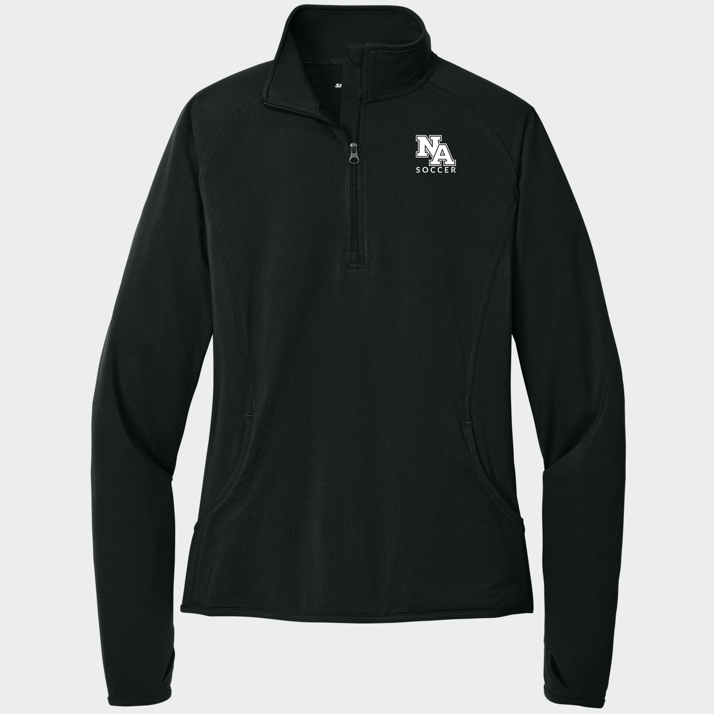 NAGS: NA Soccer, Embroidered, Women's Stretch Quarter-Zip