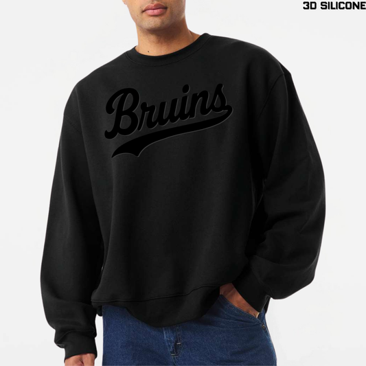 BRUINS: Swash Heavyweight Crew Sweatshirt *Monochrome 3D Print*