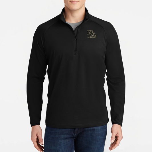 NAGTB: NA Basketball, Embroidered, Stretch Quarter-Zip