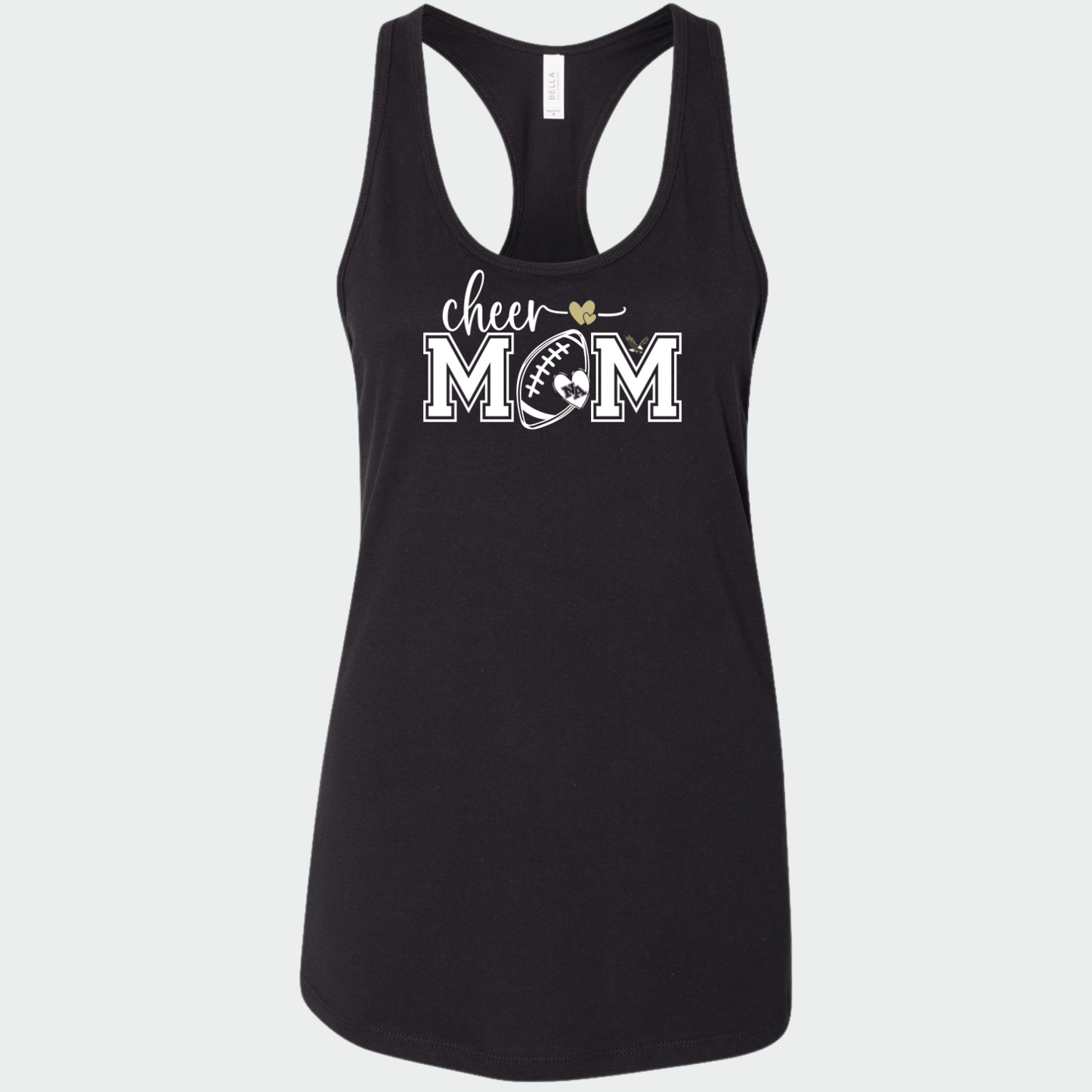 NAYCHEER: Football Cheer Mom Women's Racerback Tank Top