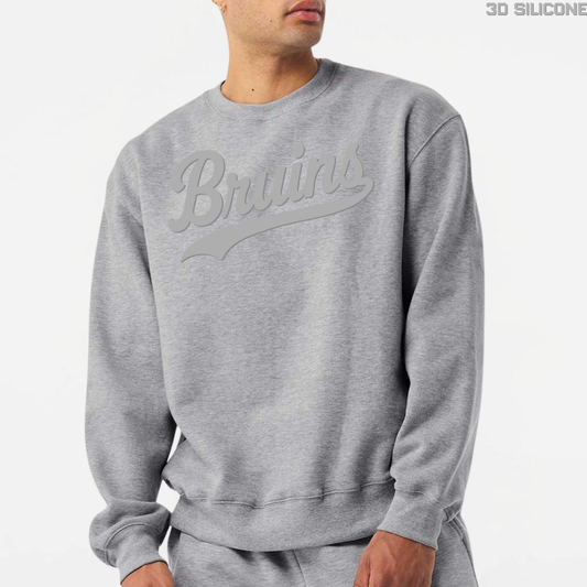 BRUINS: Swash Heavyweight Crew Sweatshirt *Monochrome 3D Print*