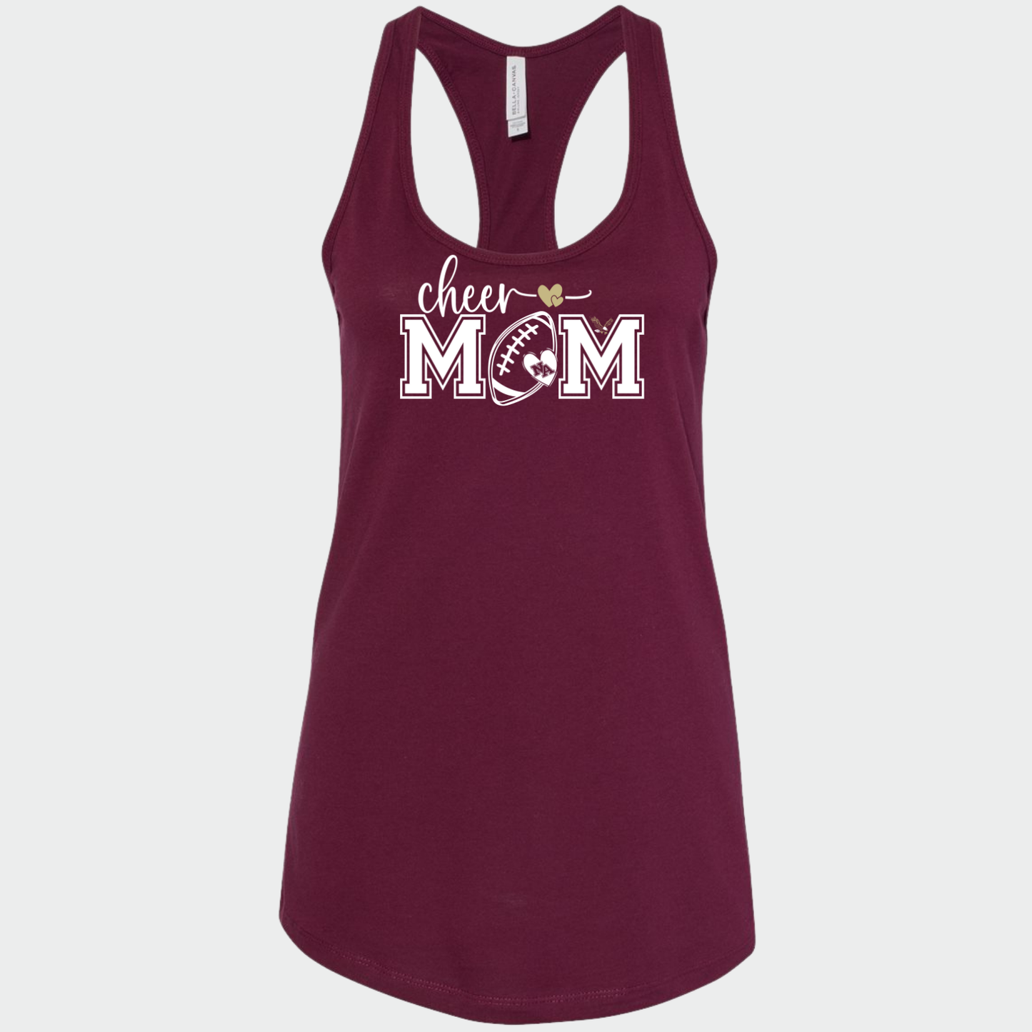NAYCHEER: Football Cheer Mom Women's Racerback Tank Top