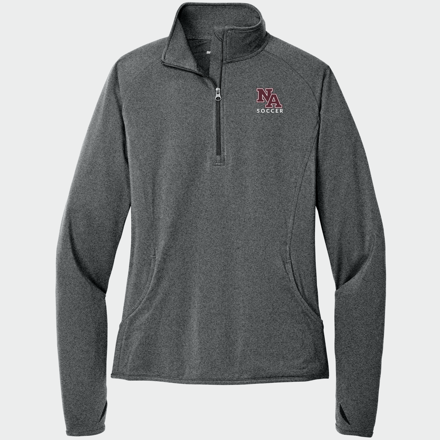 NAGS: NA Soccer, Embroidered, Women's Stretch Quarter-Zip