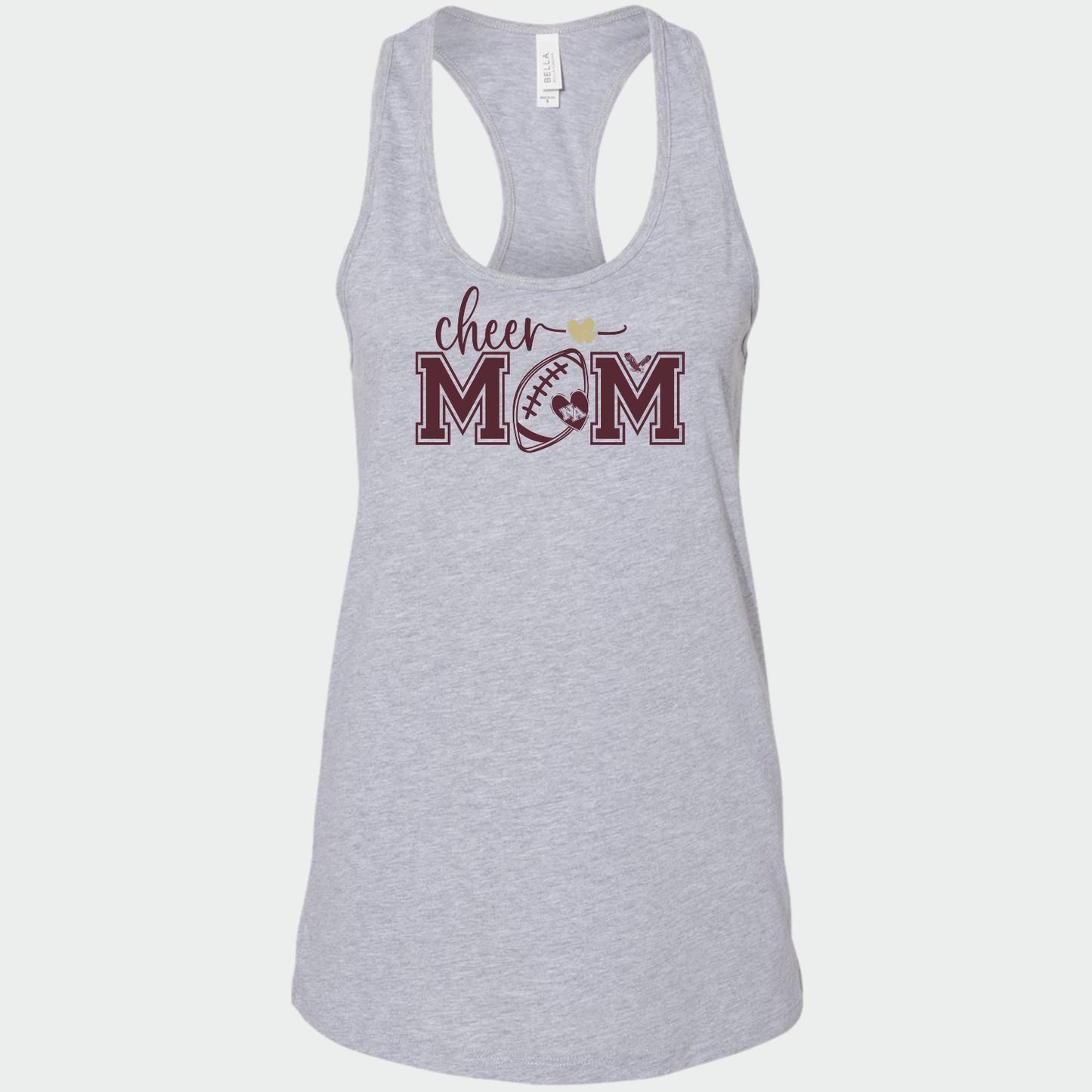NAYCHEER: Football Cheer Mom Women's Racerback Tank Top