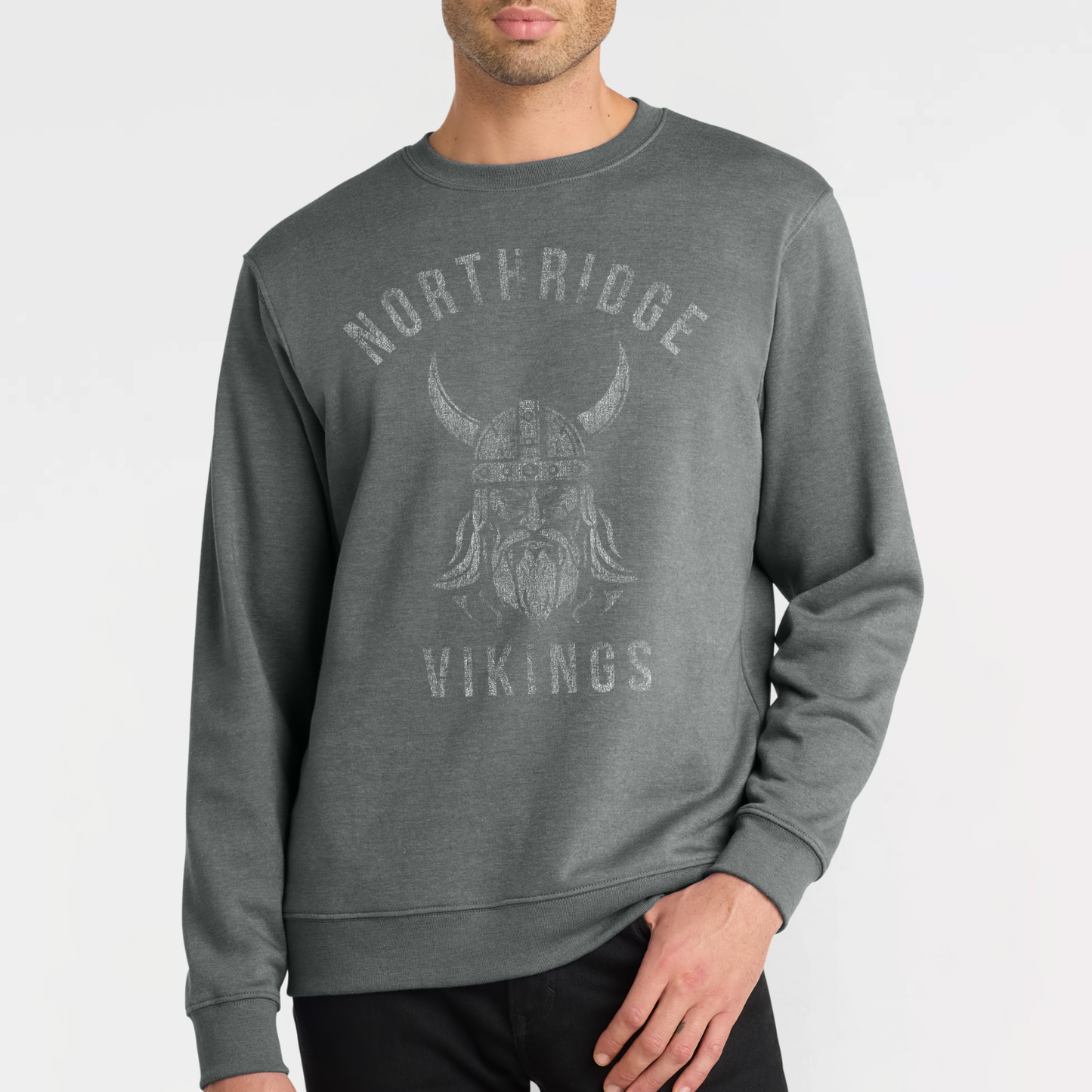 NRS: Northridge Vikings *Distressed Graphic* Crew Sweatshirt