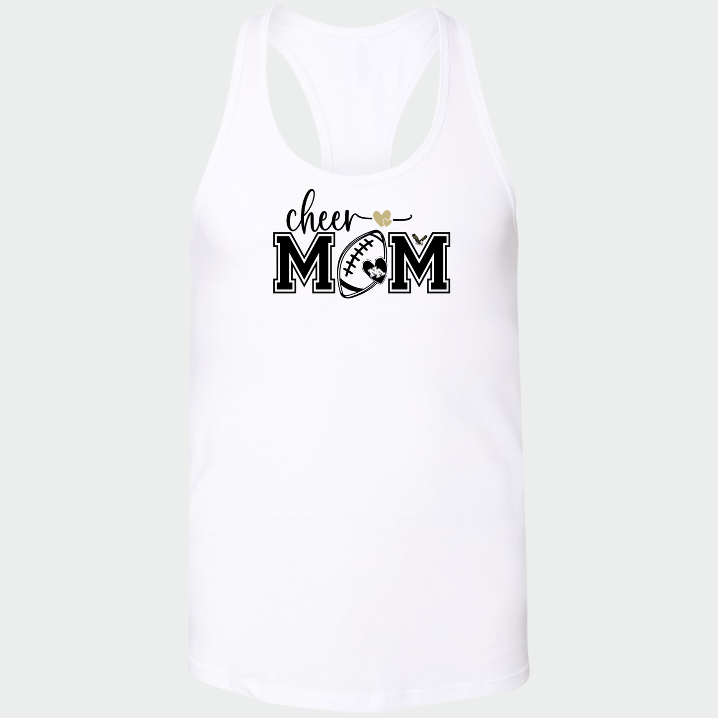 NAYCHEER: Football Cheer Mom Women's Racerback Tank Top